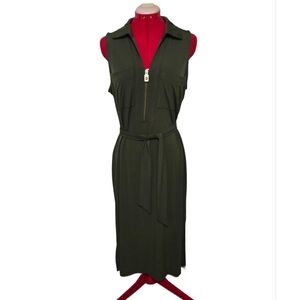 MICHAEL Michael Kors Black Long Sleeve Zip Front Dress